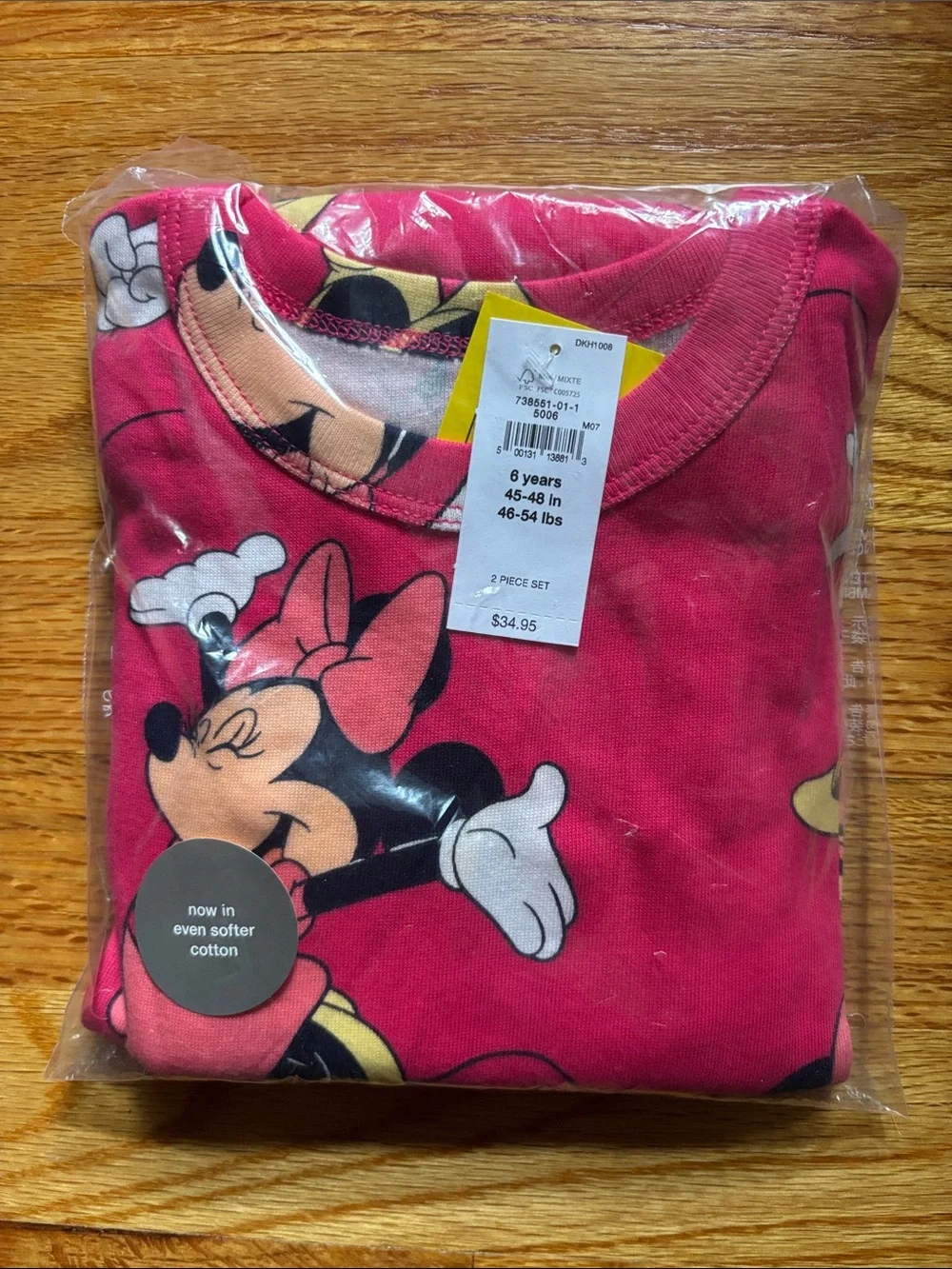 🆕 NWT  Gap Kids Disney Minnie Mouse Pink Pajama Set Sz 6